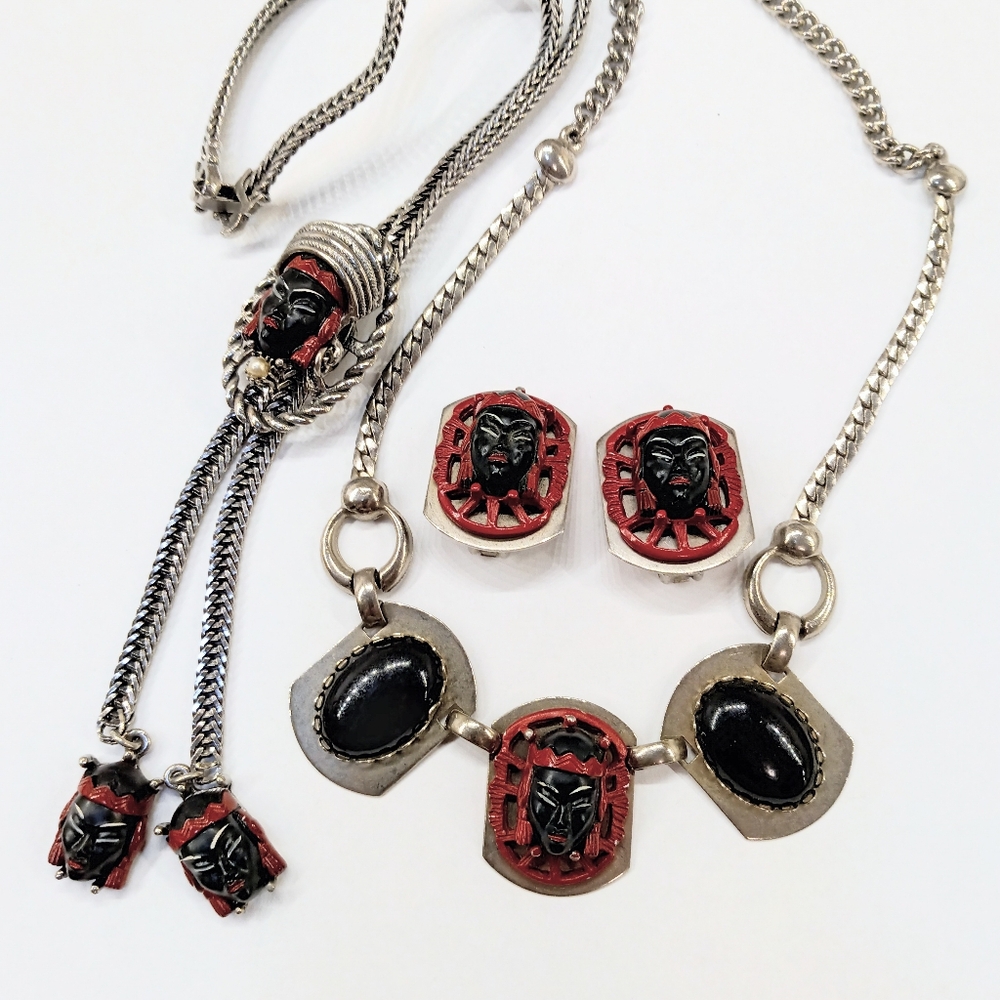 Selro Unsigned Lot Princess Necklace Choker And Earrings